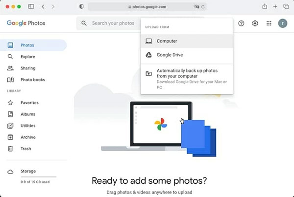 how to send photos from mac to iphone with google photos