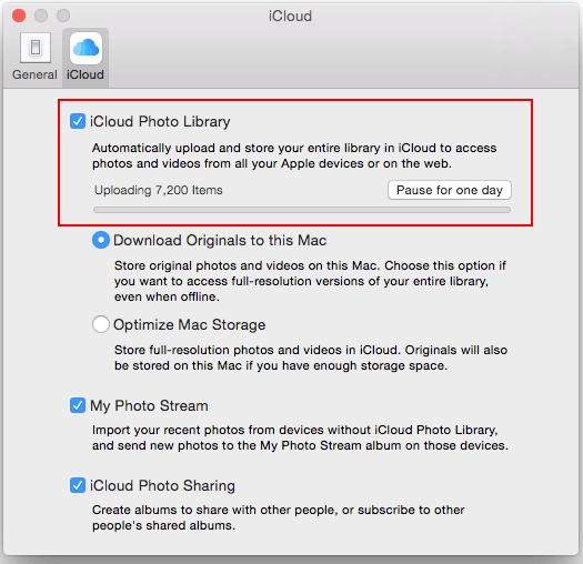 re-enable icloud photos on mac