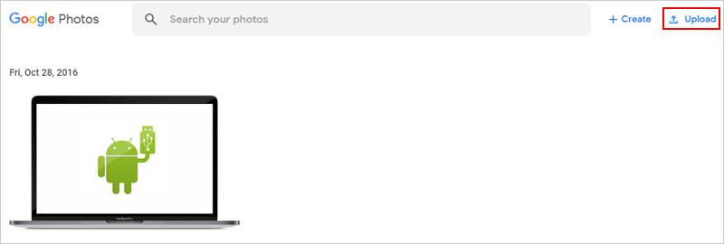 how to get pictures from computer to iphone via google photos