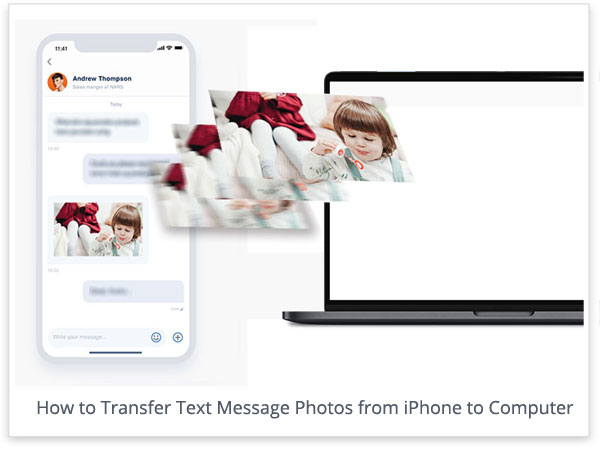 how to transfer text message photos from iphone to computer