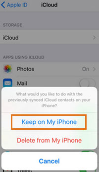 stop sharing contacts on iphone with icloud