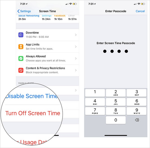 disable ios 12 screen time