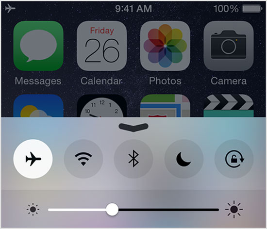 turn on airplane mode to fix move to ios low battery