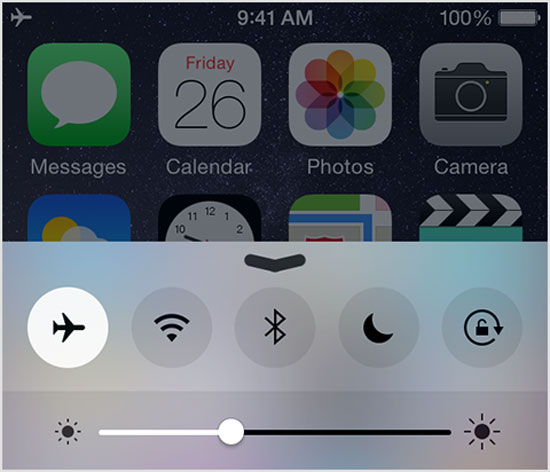 turn on airplane mode to fix move to ios low battery