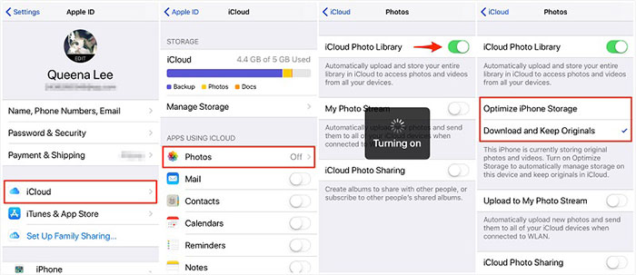 transfer movies from iphone to ipad with icloud