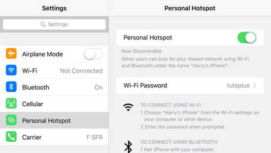 update your iphone without wifi or computer via hotspot