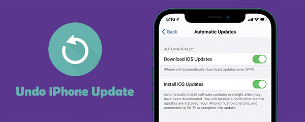 how to undo an update on iphone