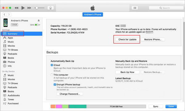 update ipad with itunes