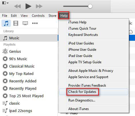 use the latest itunes version