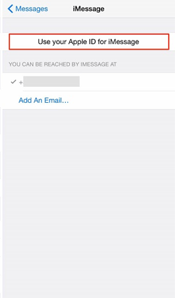 use apple id for imessage