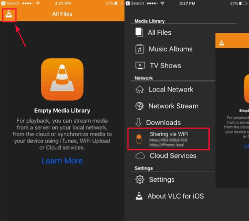 how to get videos from computer to iphone with vlc media player