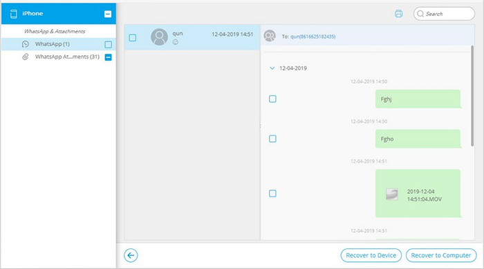 back up whatsapp from iphone to computer with whatsapp transfer