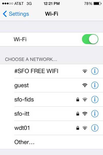 wifi networks settings