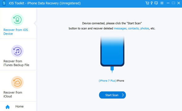 scan iphone for lost files