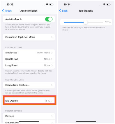 adjust assistive touch idle opacity