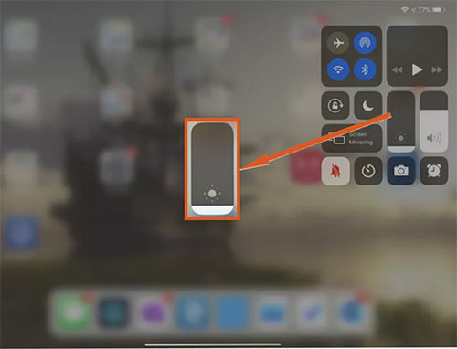 adjust brightness for ipad