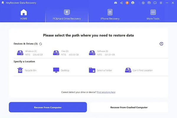 how to use anyrecover