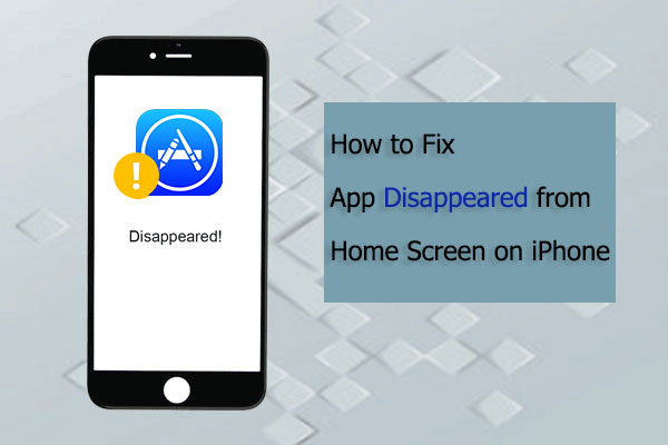 app disappeared from home screen iphone