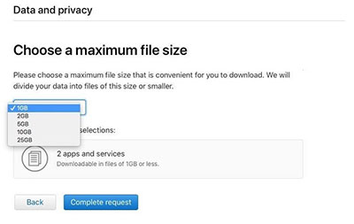 how to back up icloud photos to external hard drive via apple privacy website