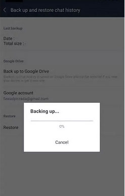 recover deleted line messages with google drive backup