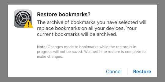 retrieve lost bookmarks from icloud on pc