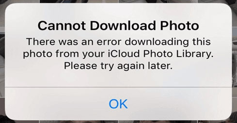 cannot download photos from icloud