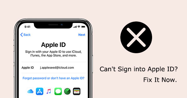 cant sign into apple id