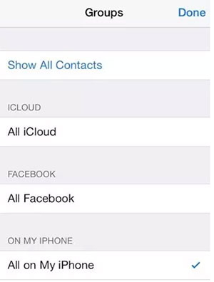 chnage group settings for your contacts
