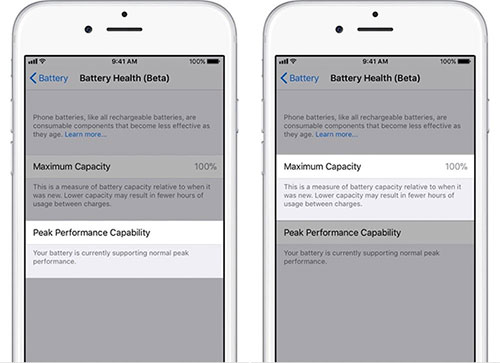 check battery health on iphone