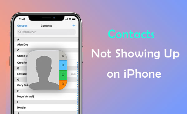 contacts not showing up on iphone