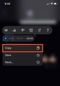 keep voice messages with files app
