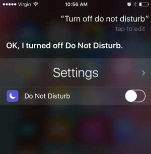 turn off dnd mode by siri