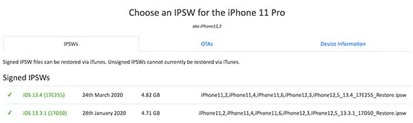 download ipsw files for iphone