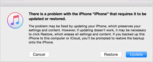 use itunes to update or restore iphone 13