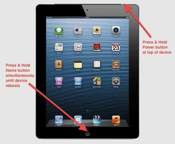 hard reset your ipad