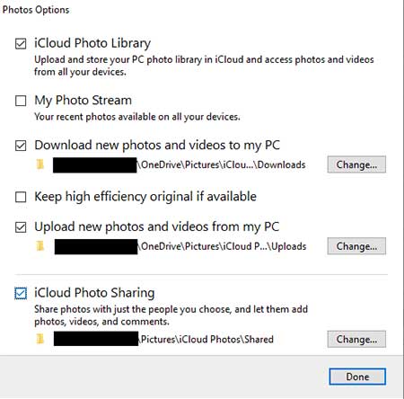 access pictures on icloud from pc