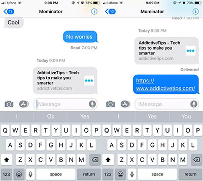 fix imessage links not working