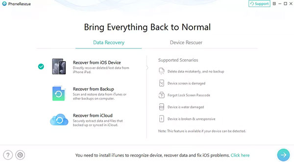 icloud data recovery software like imobie phonerescue for ios