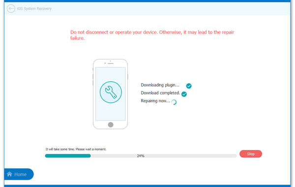 begin to repair iphone stuck on verifying update issue with ios system recovery