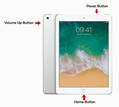 use 3 key combination to fix ipad white screen of death