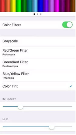 adjust iphone screen brightness and color