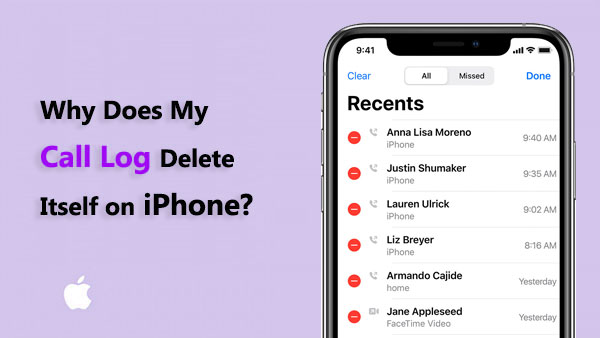 why does my call log delete itself iphone