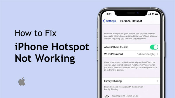 iphone hotspot not working