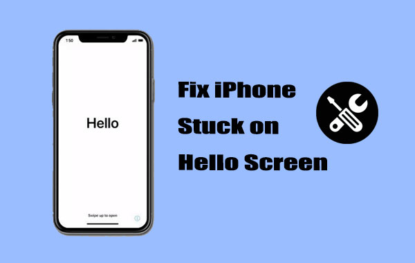 iphone stuck on hello screen