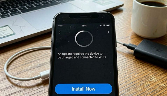 iphone stuck on install now