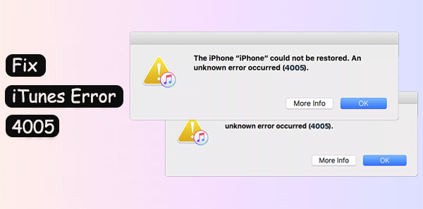 itunes error 4005