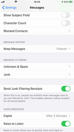 check junk folder