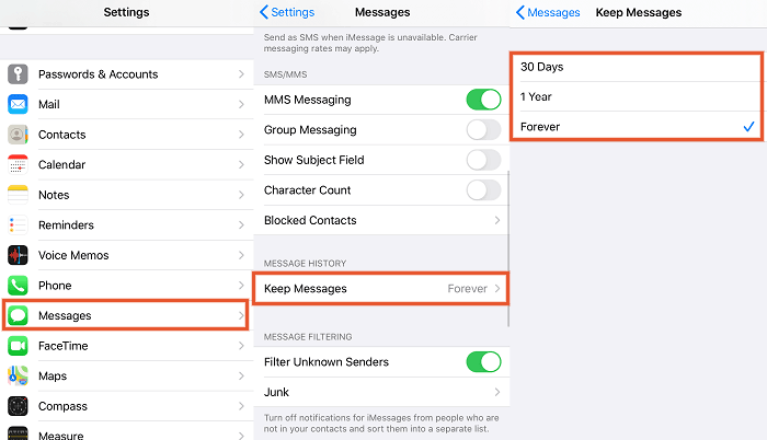 change message frequency