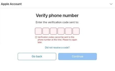 not receiving verification code texts iphone