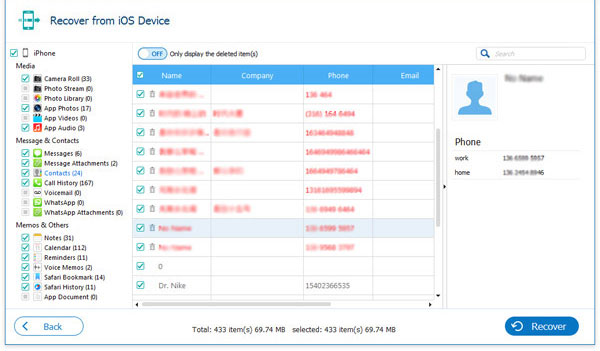 restore deleted contacts on iphone